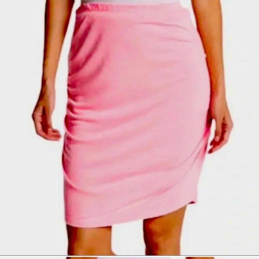 Sundry pink peach pop rouched mini skirt size 1